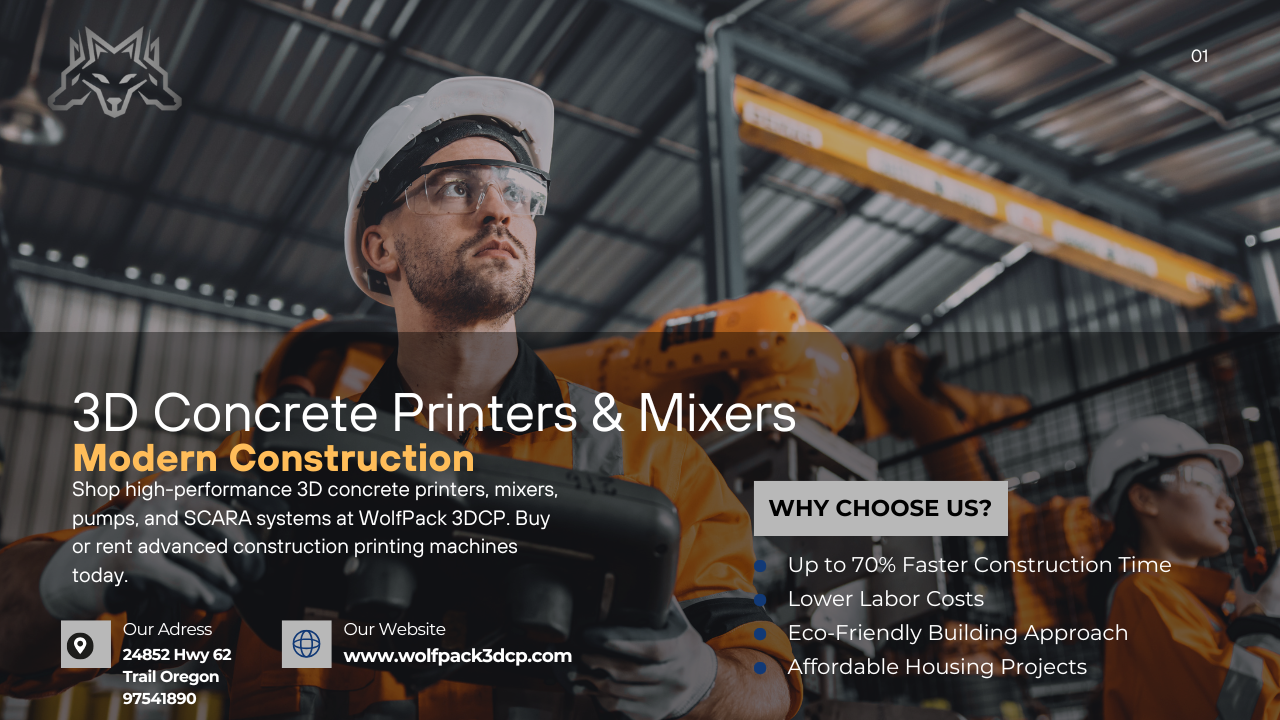 3D concrete printing machine