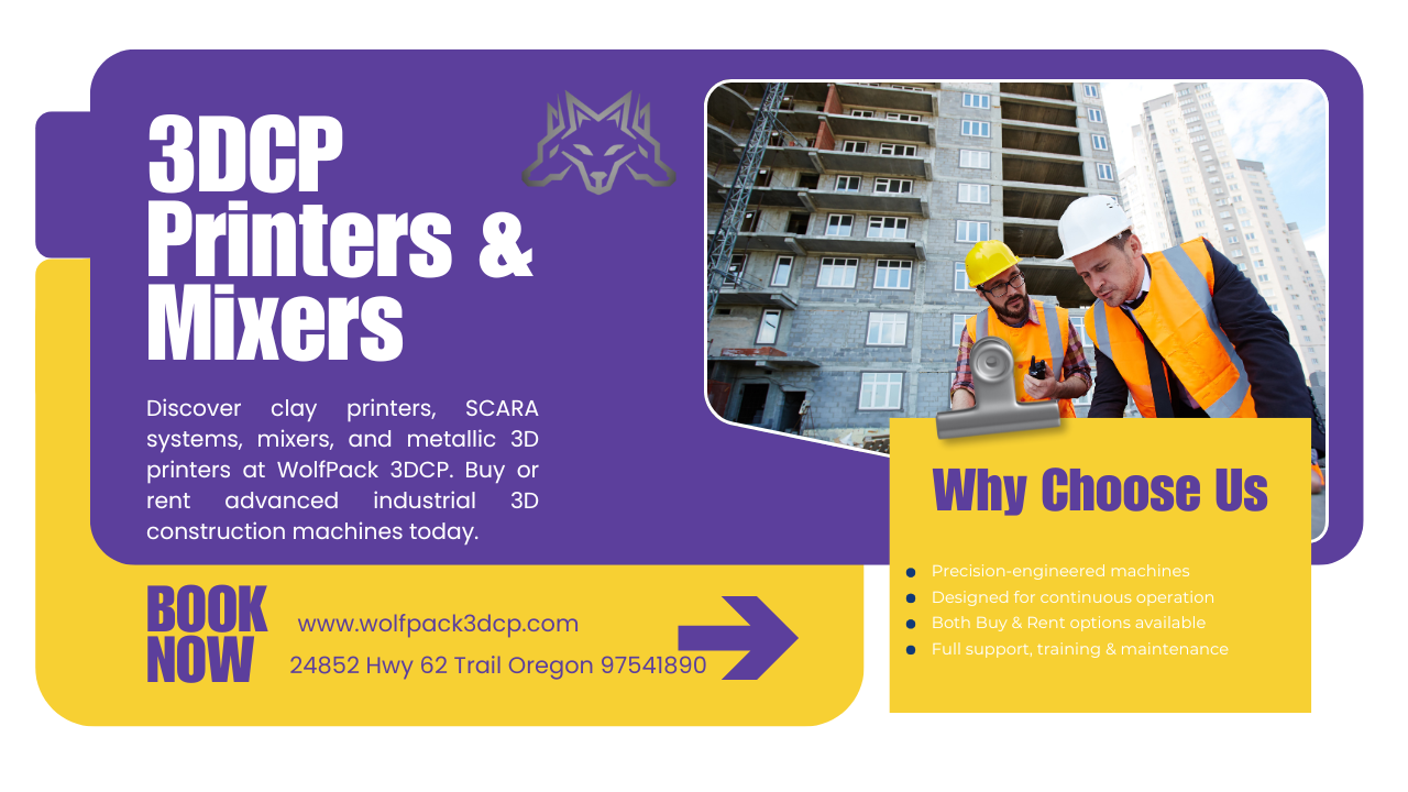 3D concrete printer for construction